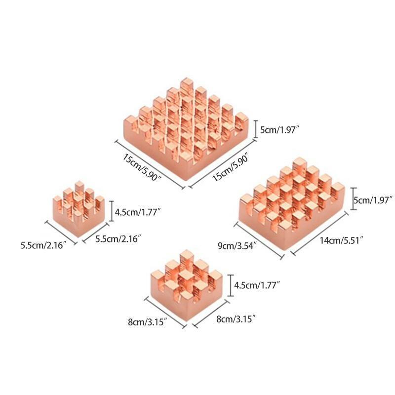 All Copper Heatsink for Raspberry Pi 4 B 1G 2G 4G Conductive Cooling Radiator