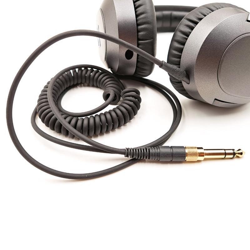 Earphone Wire 3.5mm Extended Coiled Spring Cable for SENNHEISER HD6 HD7 HD8 Wire