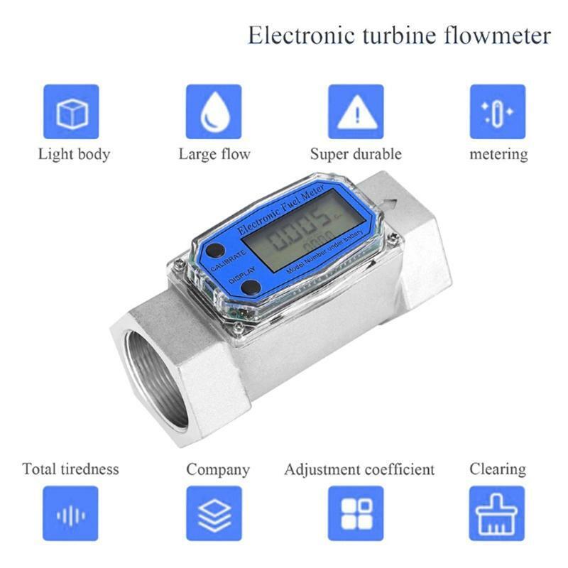 Gas Fuel Flowmeter Digital Turbine Flow Meter Display Chip Digital LCD Display