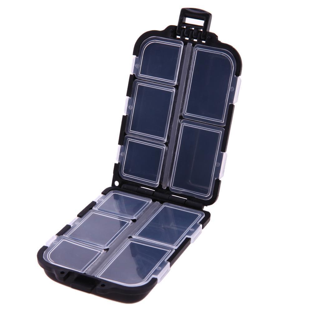 10 Compartments Fishing Tackle Box Lure Hook Rig Bait Plastic Storage Case