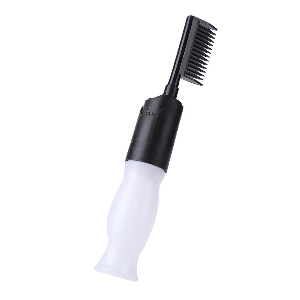 Hair Dye Bottle Comb Reusable Hair Coloring Applicator for Salon (Black)