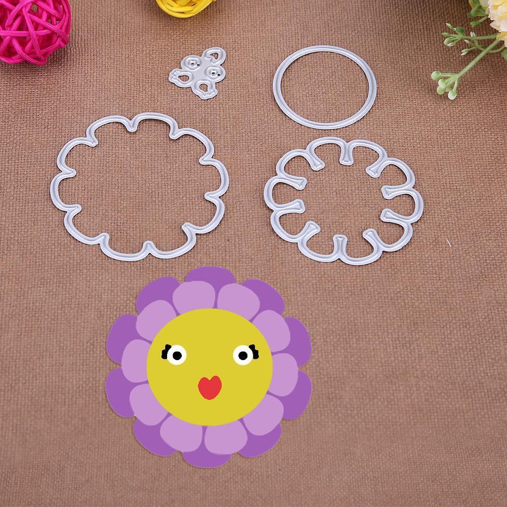 4pcs Metal DIY Flowers Cutting Dies Scrapbook Emboss Paper Card Cut Stencil