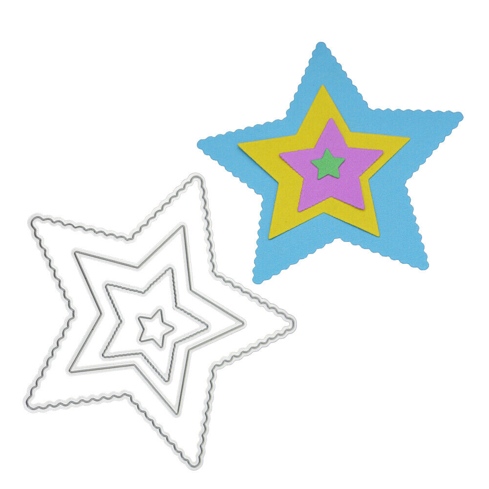 4pcs Stars Metal Cutting Die Stencils DIY Embossing Scrapbooking Craft-1521
