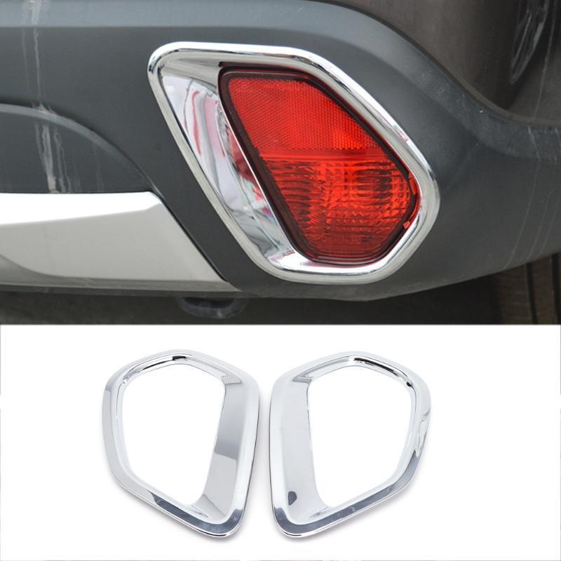 2 Pcs Chrome Car Back Rear Fog Light Lamp Cover Trim For Mitsubishi Outlander