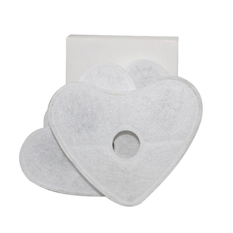 Activated Carbon Filters Heart Shape For Automatic Water Drinking Fountain 4pcs