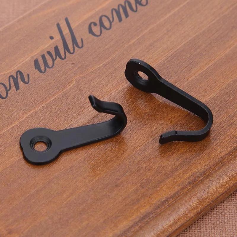 Wrought Iron Black Love Heart Wall Hooks Set of 10 Coat Bag Hat Towel Hanger