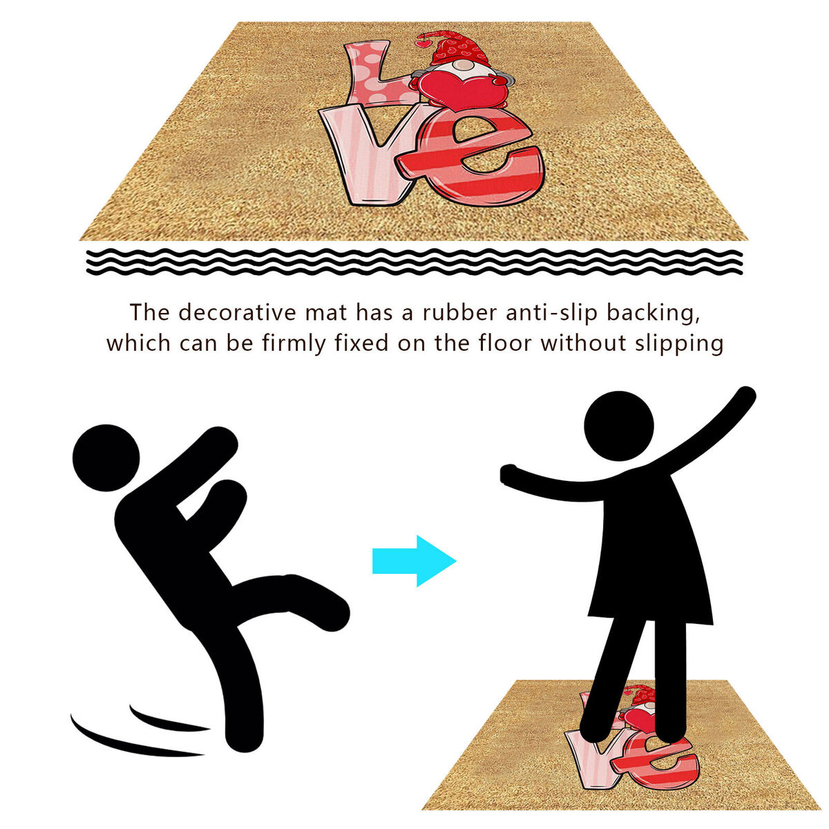 Floor Mat Anti Slip Entrance Standing Mats for Indoor Outdoor Decor (9)