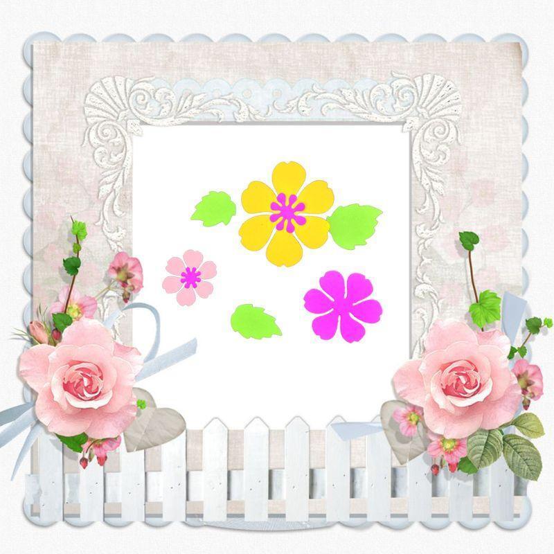 Handmade DIY Spring Flowers Leaves Cutting Die Carbon Steel Cuts for Decor Card