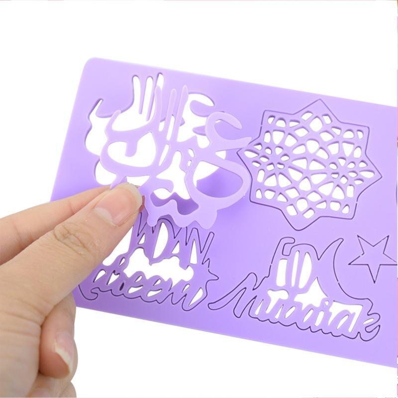 Eid Mubarak Press Stamp Molds Cookie Embossed Cutter Ramadan Moon Mold Cake