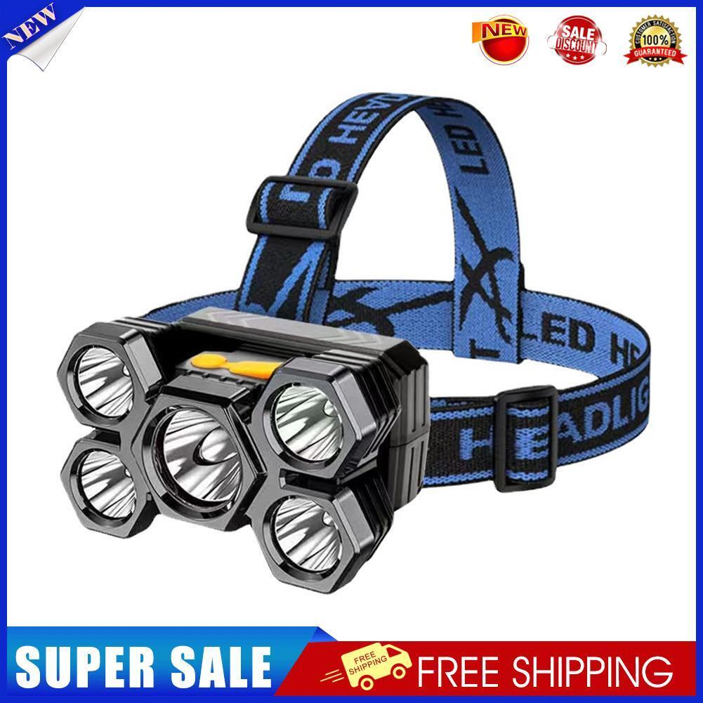 5 LED Headlamp Work Light Waterproof Headlights for Riding Running Camping