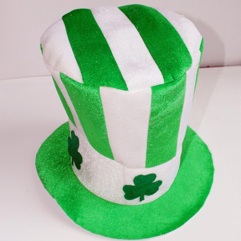 Ireland Shamrock Bucket Hat Clover Green Hat All-match Velvet Irish Day Costume