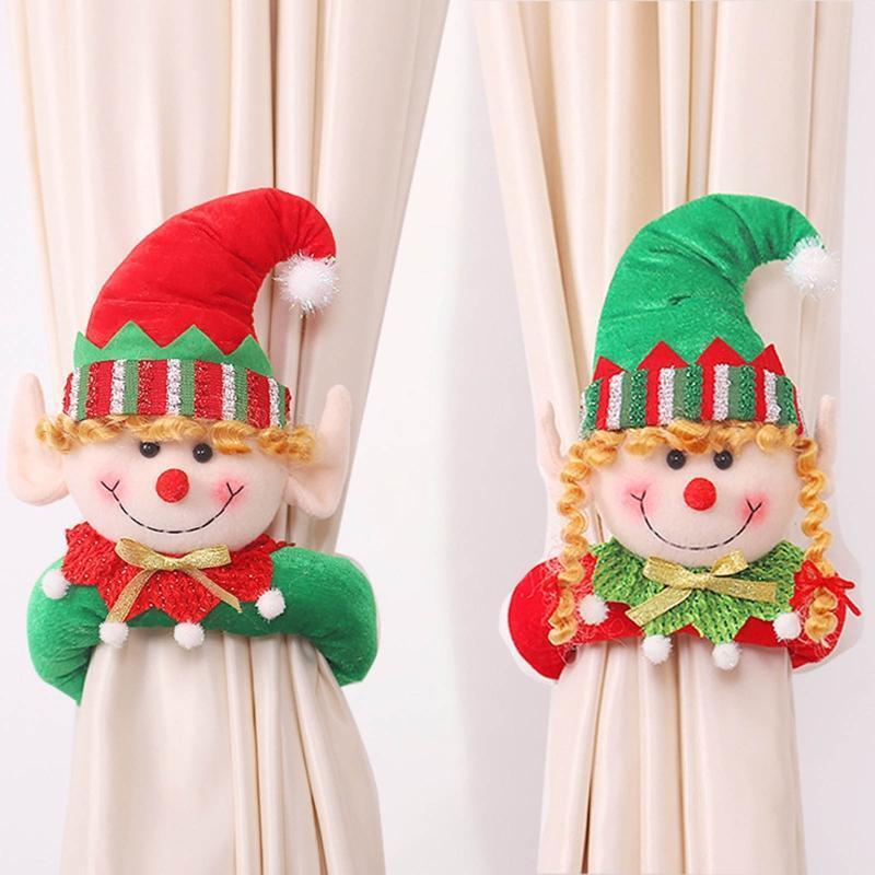 Curtain Tieback Buckle Curtain Clips for Xmas Holiday Home Window Decoration