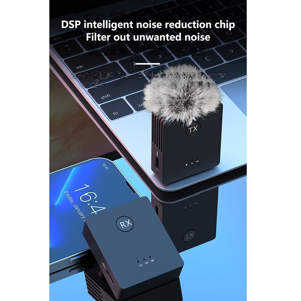 Portable Audio Wireless Lavalier Microphone Outdoor Recording Live Mai