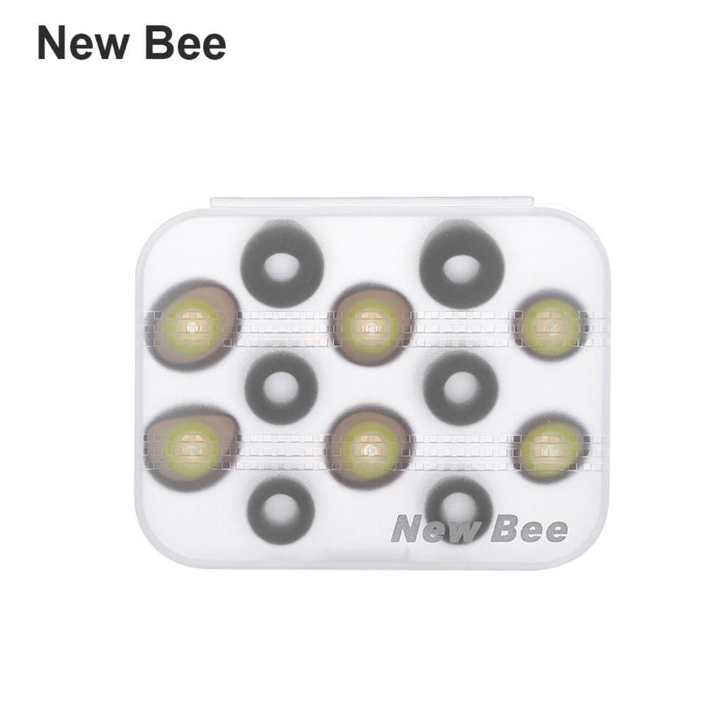 New Bee Noise Isolating Memory Foam Ear Tips Silicone Earmuffs (Black)