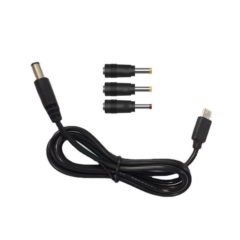4in1 Type C PD to 12V 5.5x2.5mm Power Supply Cable for WiFi Router Laptop LED