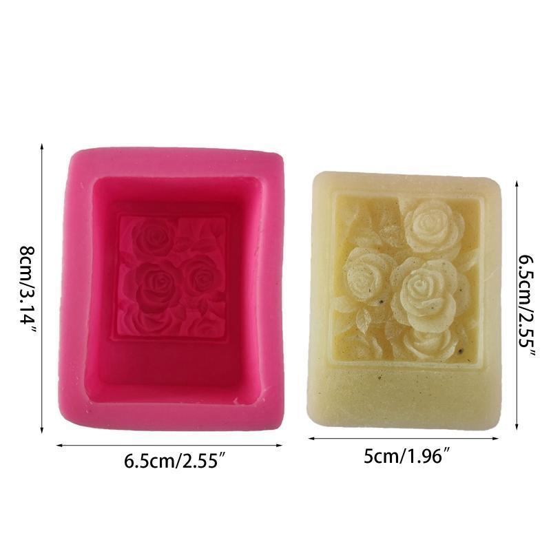 Rose Flower Shaped Silicone Molds Wedding Birthday Party Soap Aroma Craft Moulds