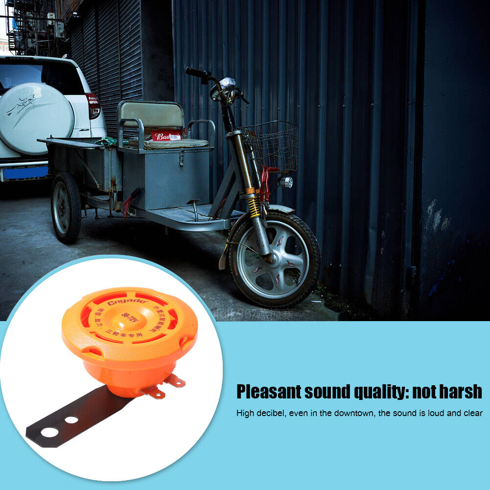 36v/48v/60v Universal Motorcycle Electric Horn Waterproof Round Loud Horns