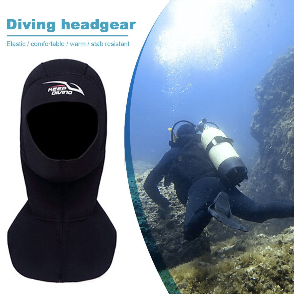 Keep Diving Scuba Diving Hood Shoulder Hat Snorkeling Swim Warm Cap (M)