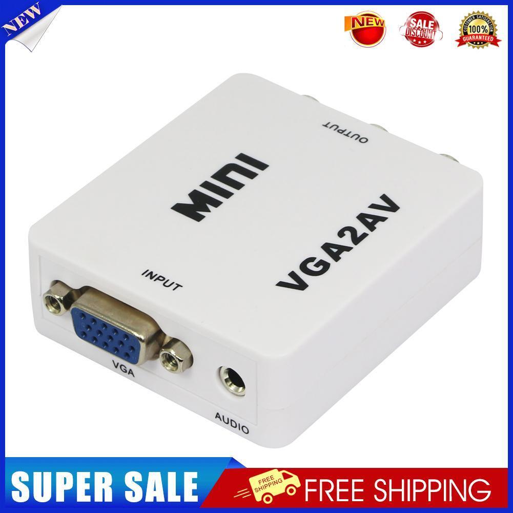 Premium Computer VGA to AV TV Composite RCA S-Video Scan Converter 1080P