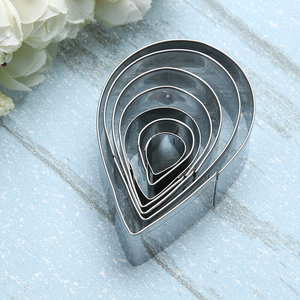 7pcs Stainless Steel Rose Petal Cake Cookie Cutter Mold Pastry Baking Mould