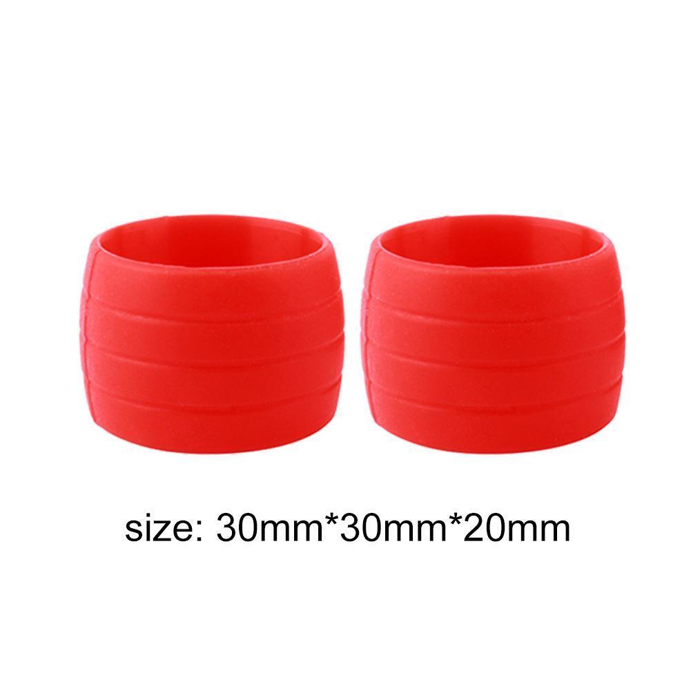 1 Pair Bicycle Silicone Plug Rubber Wear-resisting Handlebar Ring (Red)