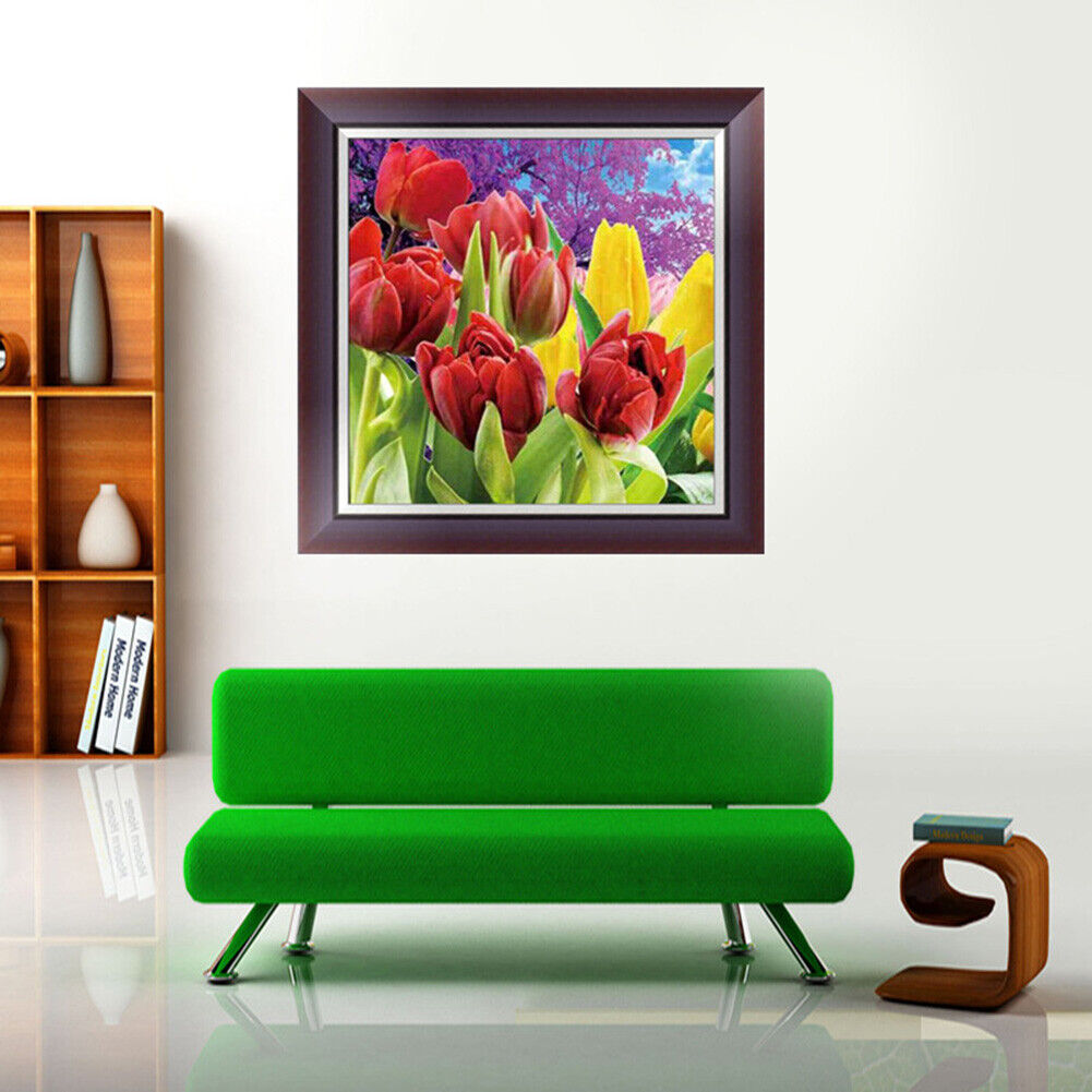 Tulip 5D Diamond Embroidery DIY Craft Painting Cross Stitch Mosaic Decor