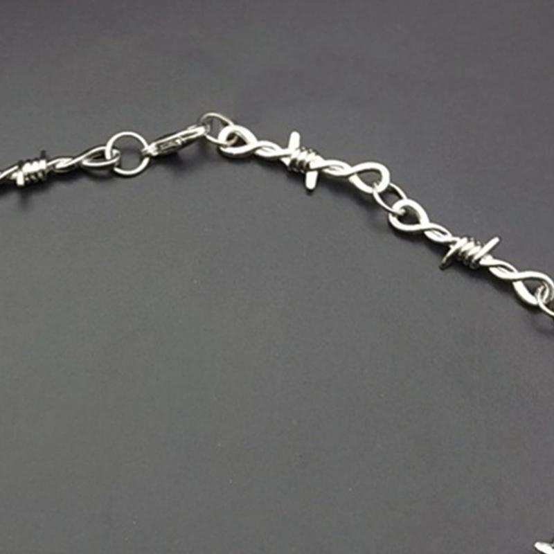 Beautifully Hip-hop Gothic Punk Style Necklace Barbed Wire Little Thorns Chain