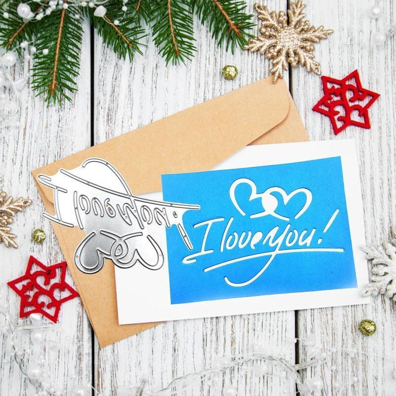 Valentine's Day Love Heart Metal Cutting Dies Scrapbooking Stencil Die Cuts Card