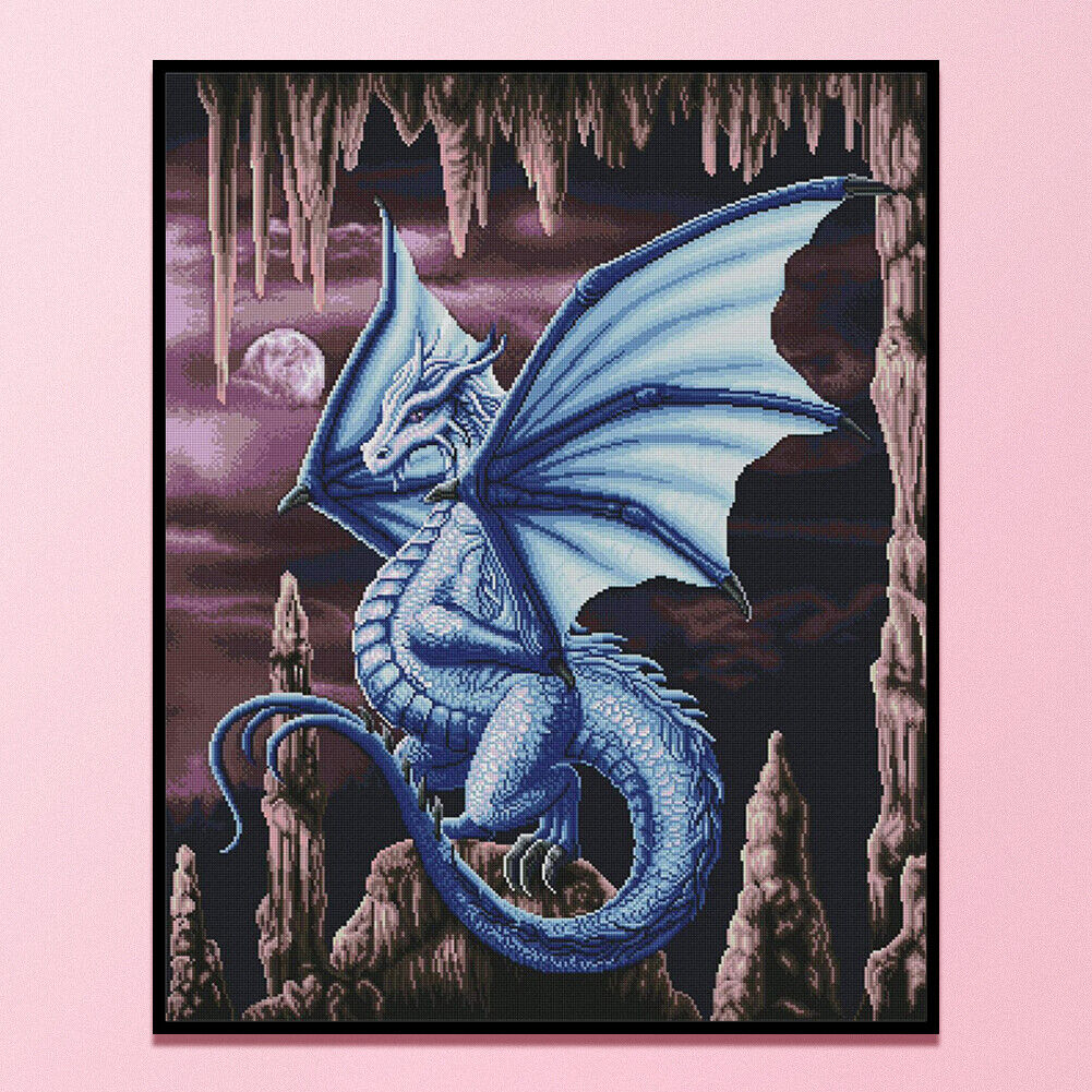 11CT Full Cross Stitch Valley Pterosaur Counted DIY Animal Embroidery Kits