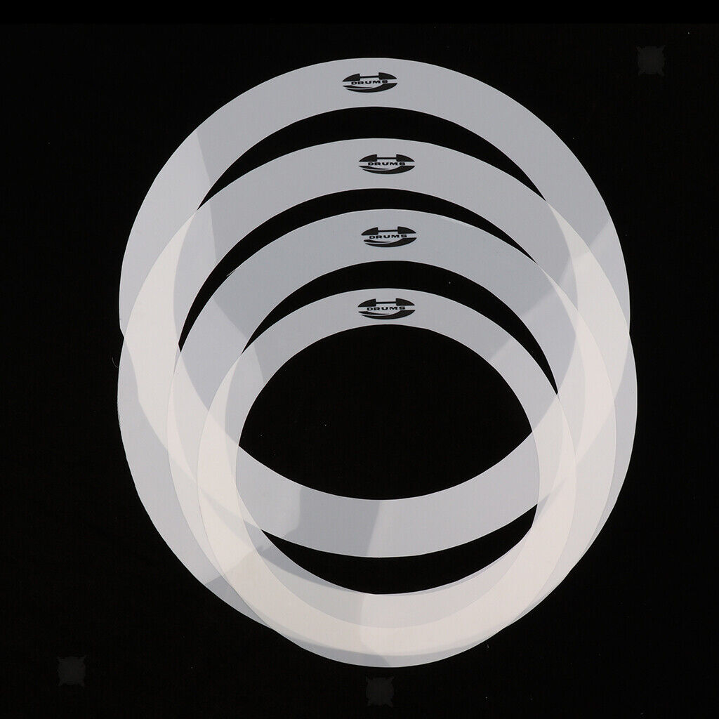 4Pcs PET 10'' 12'' 14'' 14'' Bass Drum   Control Rings Eliminate Overtone