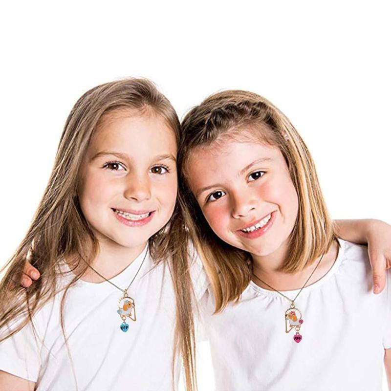 2x Pet Dog Puzzle Piece Matching Pendant Necklace Animal Lover Jewelry Gift