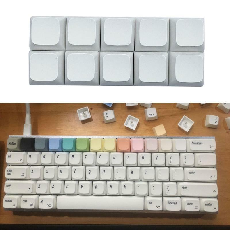 10 Pieces XDA Profile 1U Dye Sublimation PBT Keycap for Mechanical Keyboard