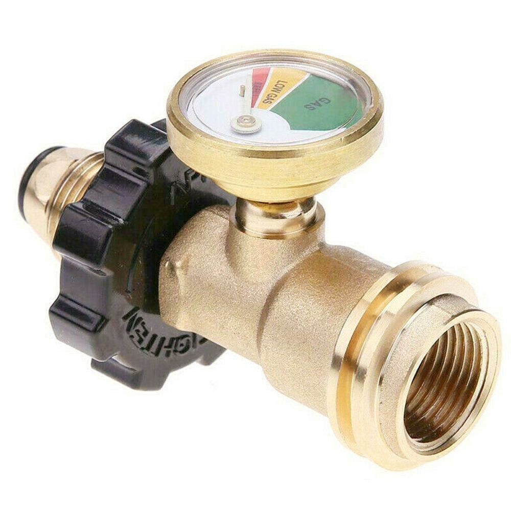Universal Meter Adapter Pressure Gauge POL Propane Gas Gauge Level Indicator