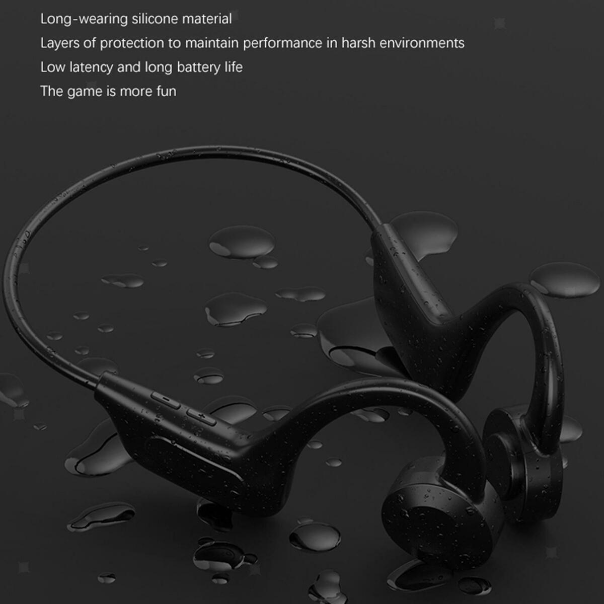 Air Conduction Headphone  5.1  Headset Flexible with microphone rophone