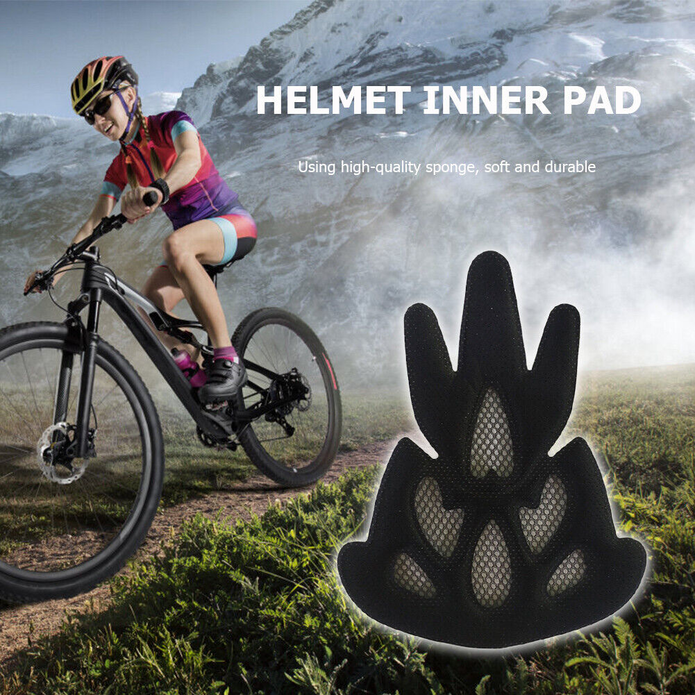 Universal Helmet Inner Foam Pads Kits Sealed Sponge Set for Cycling (Black)