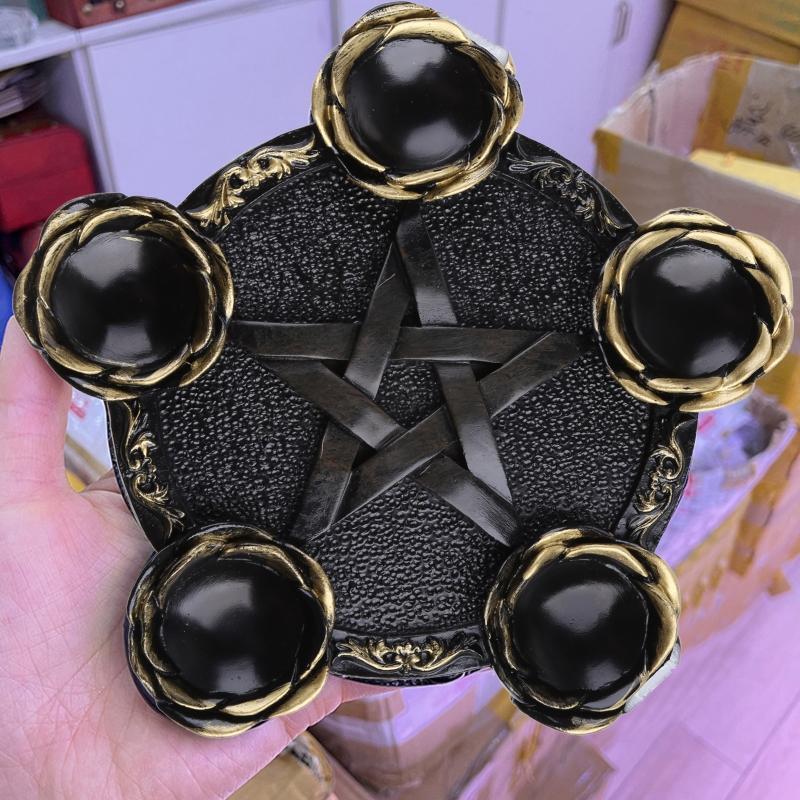Altar Plate Divination Ceremony Candle Holder Astrology Pentacle Altar Plate