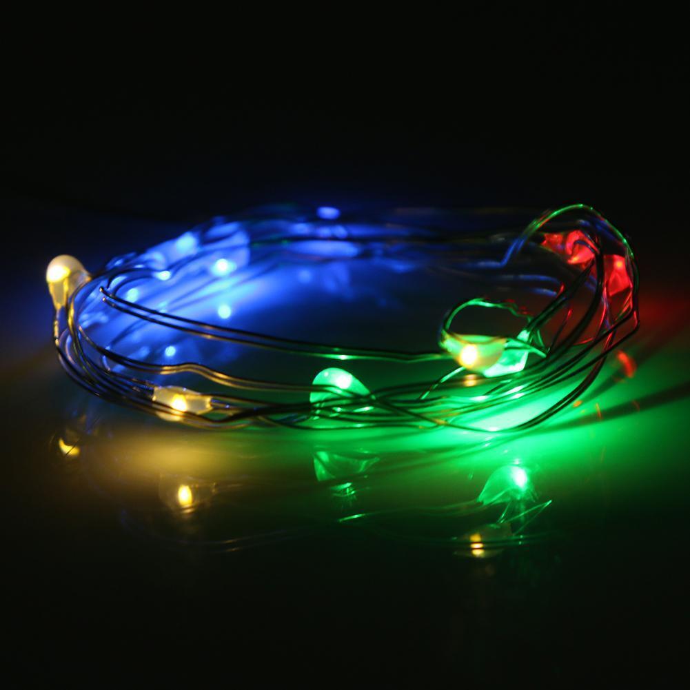 1m 10 LED Bottle Stopper Waterproof Solar Energy String Light(Multicolor)