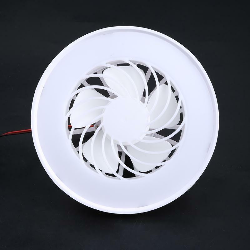 12V Ceiling Fan with LED Lamp Hanging Camping Tent Fan for Outdoor Hiking Home