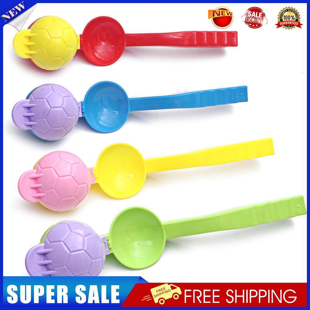 Football Shaped Snowball Maker Clip for Kids Winter Snowball Fight Random