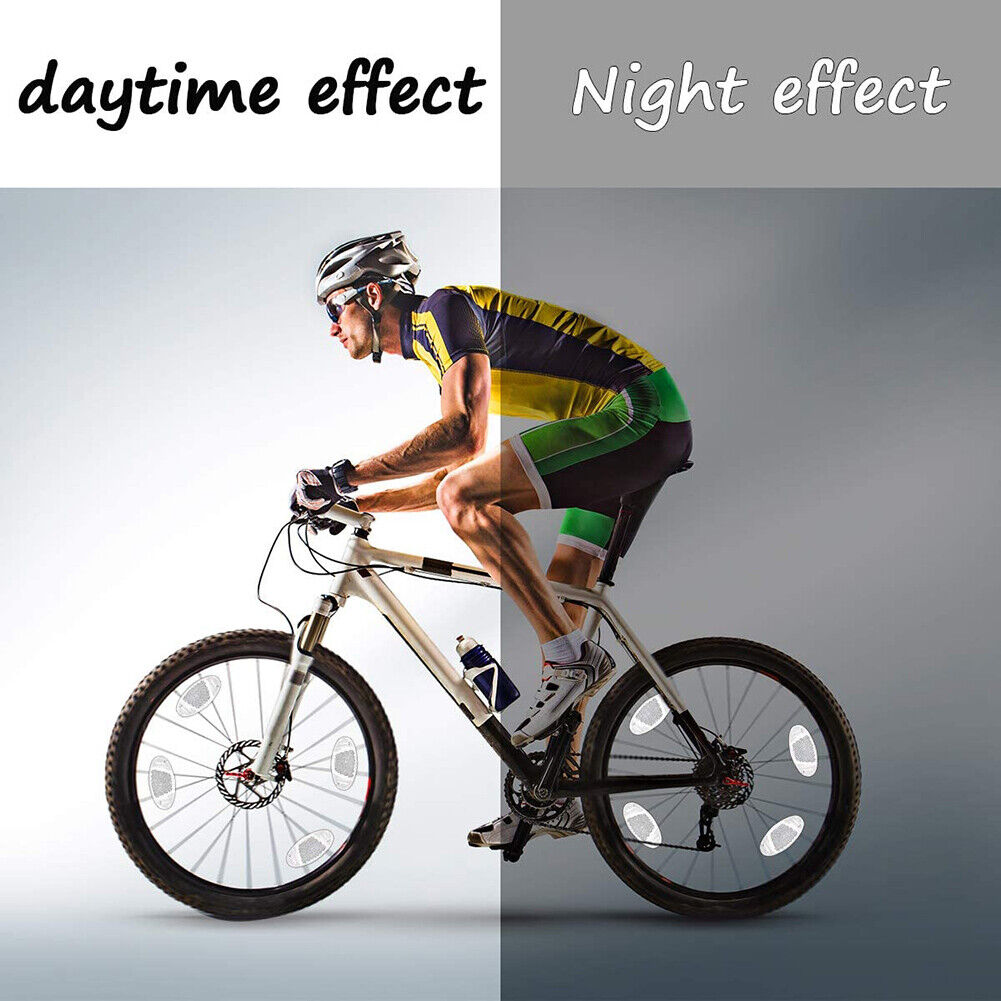 10pcs Bike Safety Warning Reflectors Night Reflective Cycling Accessories