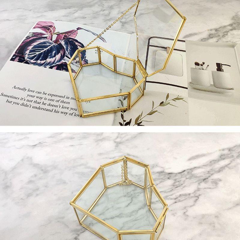 Clear Heart Shape Holder Bracelet Necklace Earrings Jewelry Display Organizer