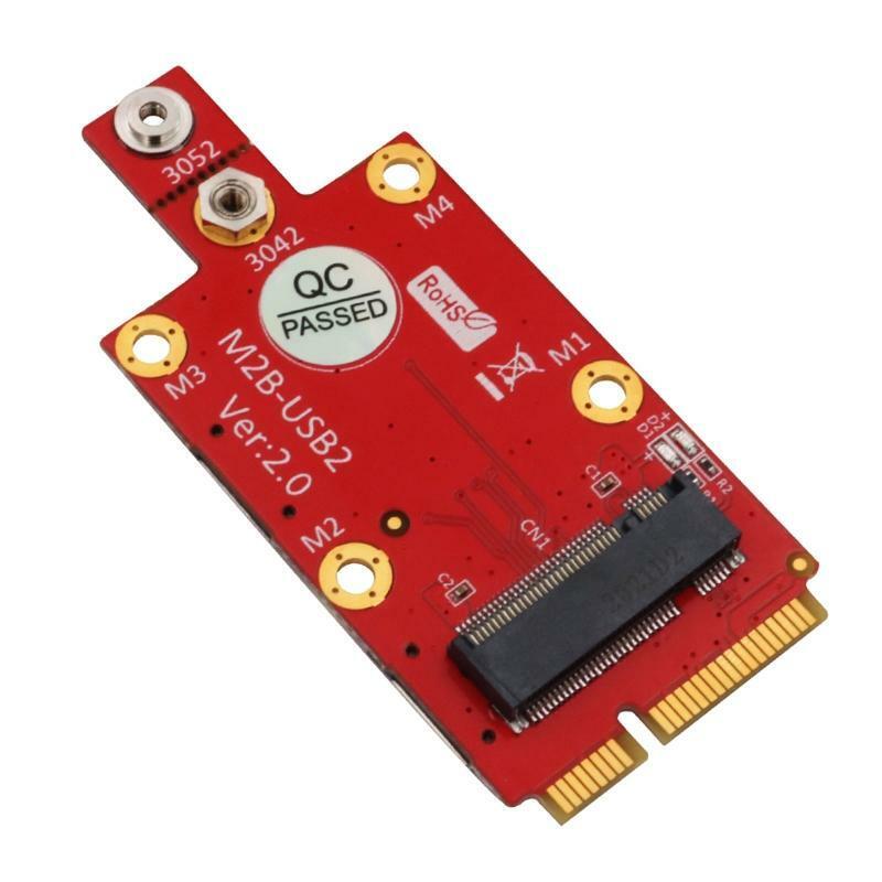 M.2 Key B to Mini PCI-E Adapter Converter with Dual NANO SIM Card Slot for 3G/4G