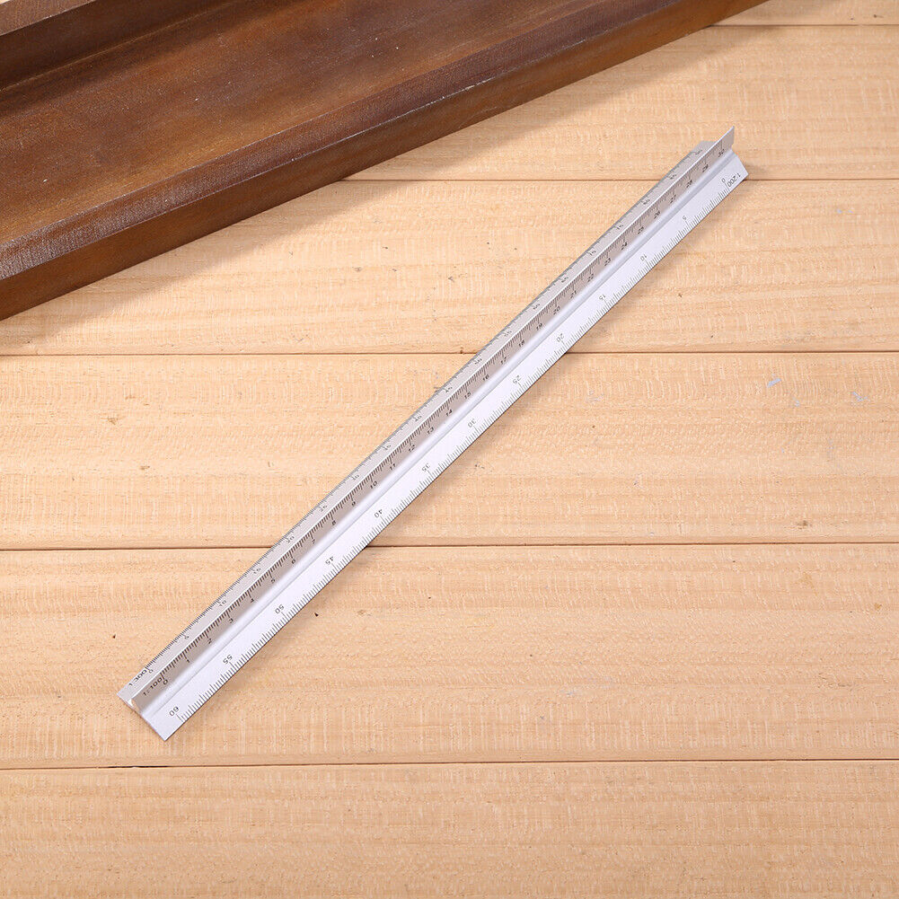 30cm Architect Triangular Scale 3 Sides Straight Ruler for Draftsman (S)