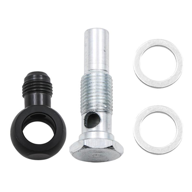 For 6AN x 1/4 NPSM 4L80E GM Turbo Transmission Oil Cooler 90Degree Banjo Fitting