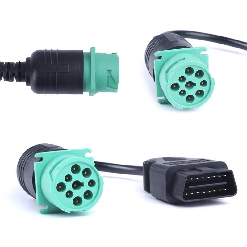 Truck OBD1 to OBD2 Converter Cable J1939 9Pin Male to OBD2 16Pin Male Adapter