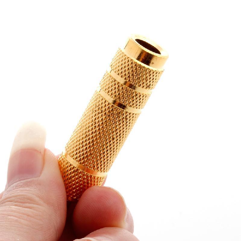 New Microphone 6.35 mm Female to 3.5 mm Male Stereo Audio Connector Adapter Plug