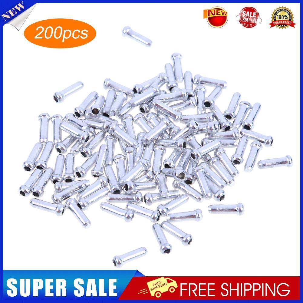 200pcs Aluminum Bike Bicycle Brake Shifter Inner Cable Tips Wire End Cap