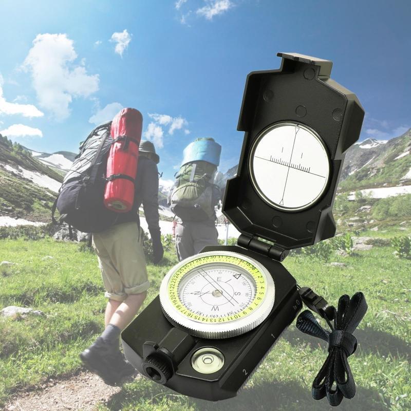 Sighting Compass High Precision Survival Camping Hiking Compass w/ Inclinometer