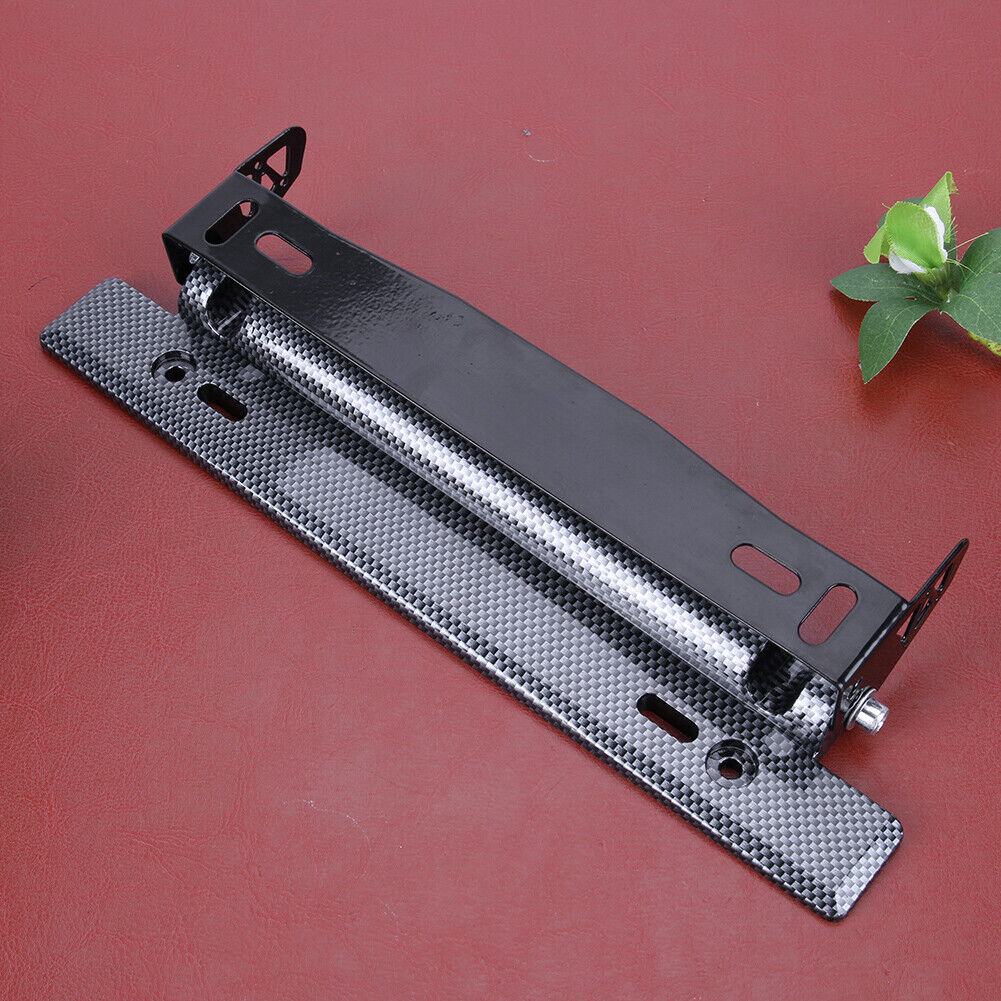 Adjustable Carbon Fiber Number Car Racing License Plate Frame Holder