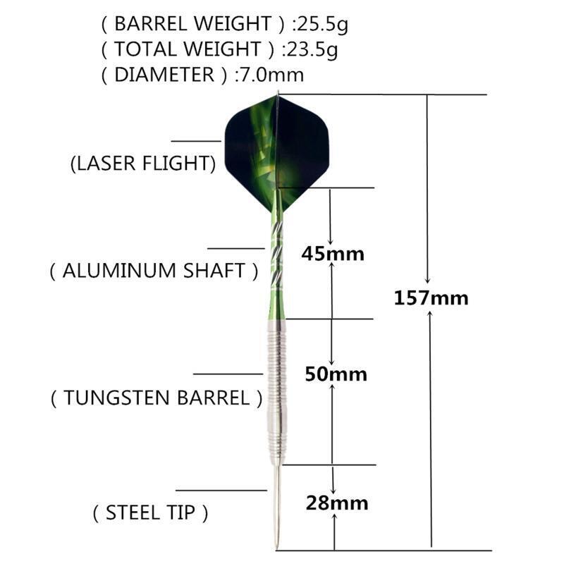 Professional 23 Grams 90% Tungsten Steel Tip Darts Aluminium Shafts with Storage